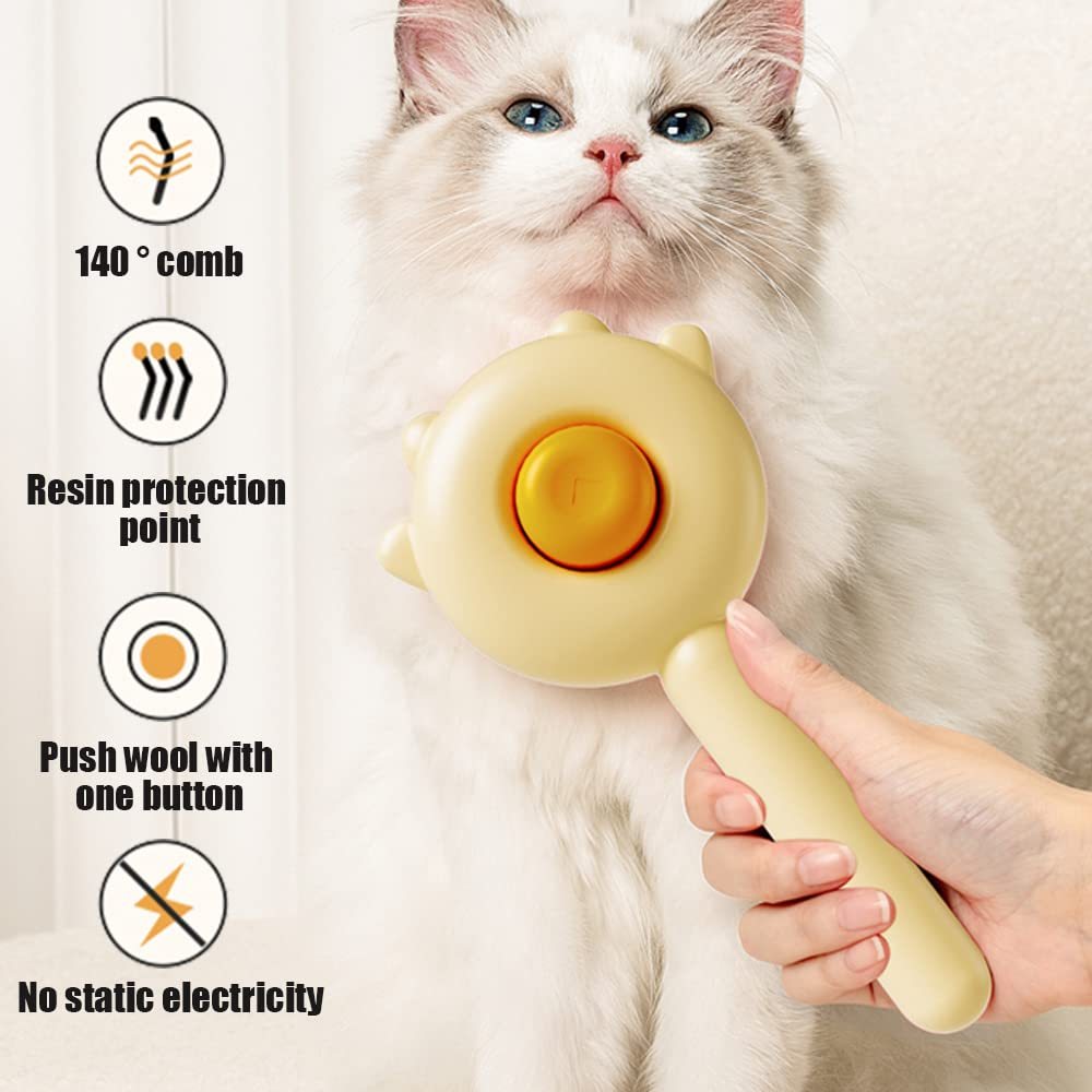 Hair Cleaner Brush For Cats & Dogs – With Release Button.