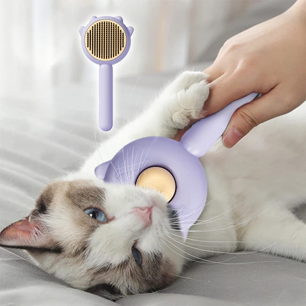 Hair Cleaner Brush For Cats & Dogs – With Release Button.