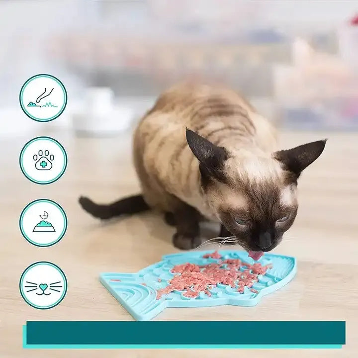 Silicone Puppy Lick Mat – Slow Feeding Treat Dispenser