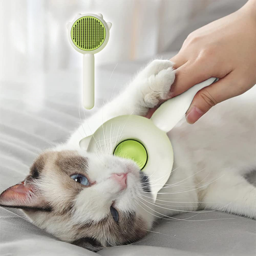 Hair Cleaner Brush For Cats & Dogs – With Release Button.